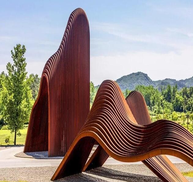 西青锈钢板造型